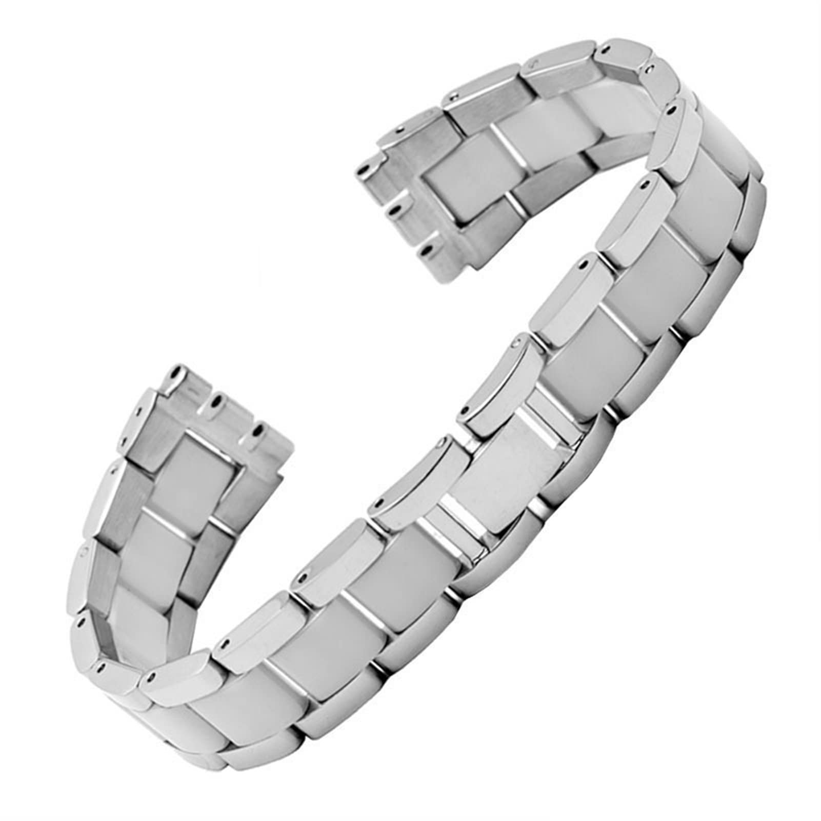 For Swatch solid core metal bracelet concave convex watch chain YCS Yas YGS iron men and women steel watchband ceramic strap