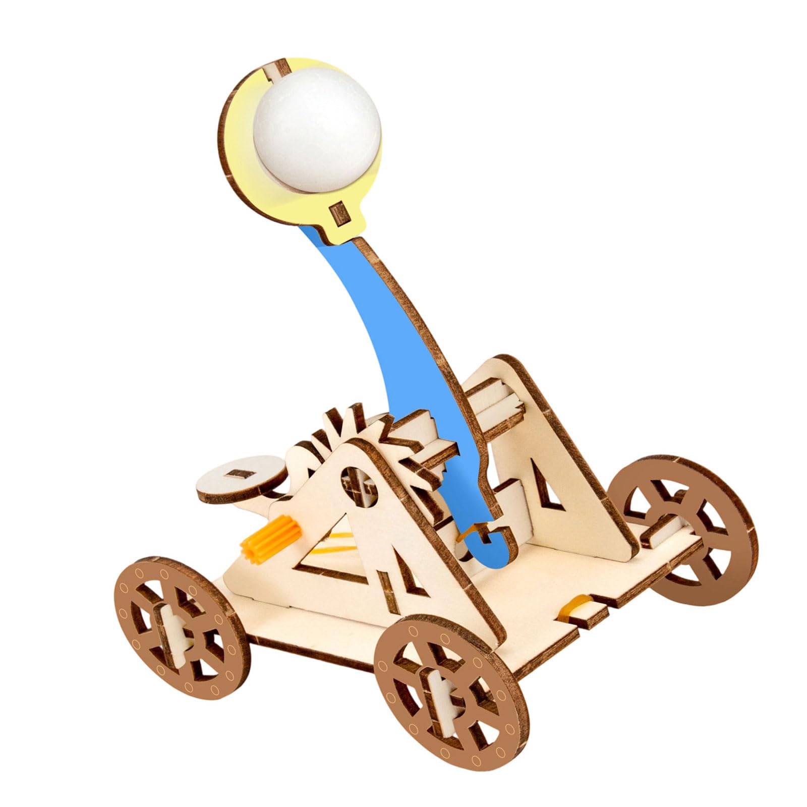 Wooden Catapult Model Building Set Adjustable Angles Students Hands on Learning Toy for Classroom and Homeschooling Science Experiment Dolls