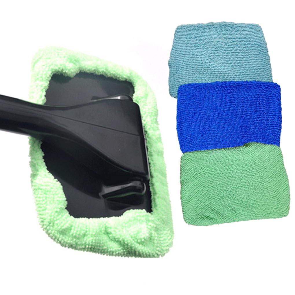 5 Pezzi Cuscinetto di Ricambio per Spazzole Pulisci Vetri per Auto Raschietto per Parabrezza Tergicristallo per Vetri Nebbia Accessori per Panno di Lavaggio , Verde