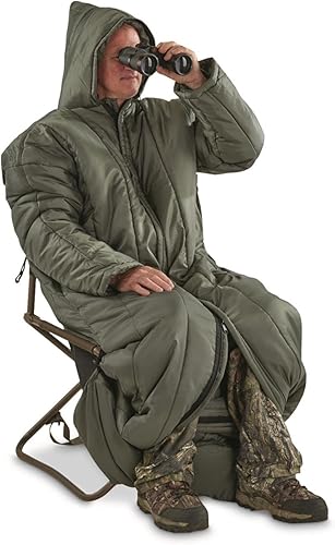 Miniatura 3 de Guide Gear Saco de dormir deportivo con brazos para adultos, clima frío, caza, campamento, accesorios de senderismo