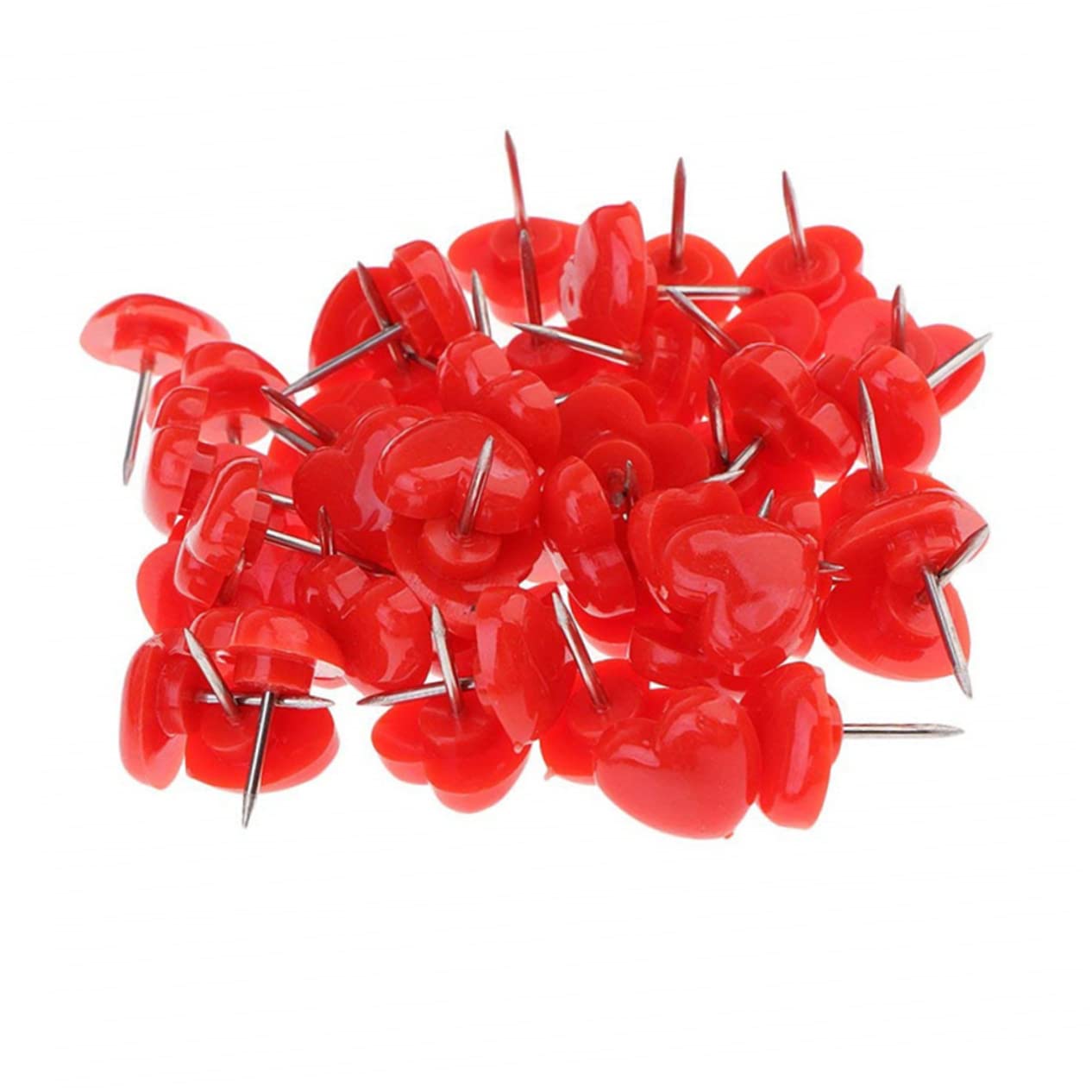 NUOBESTY 3 Set Di Puntine Da Mappa A Forma Di Cuore in Plastica A Pressione Piccole Puntine Rotonde Per La Visualizzazione Di Foto Decorative Da Parete 150 Pezzi * 3