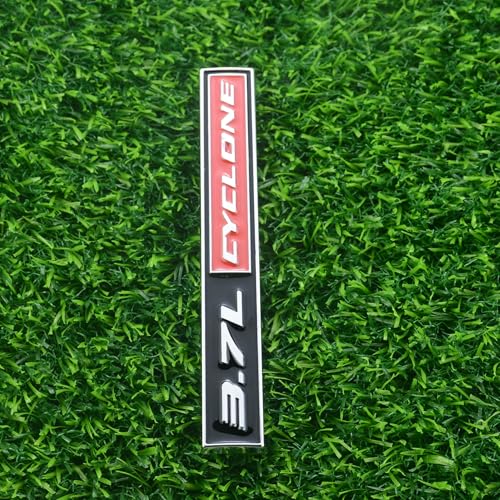 Image of 2Pack 3.7L Cyclone Emblems 3D Badge Nameplate Letter Sticker Decal Fit for 2011-2020 Mustang V6 3.7L Cyclone (Red)