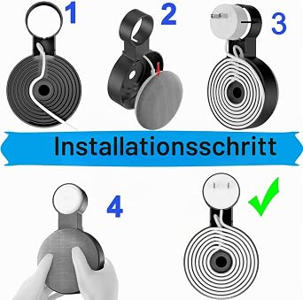 honecumi Wall Mount for Google Nest Mini (2nd Generation) Wall Stand Holder for Google Nest Mini Voice Assistant Cable Management Space Saving Sockets Stand - Elegant Black