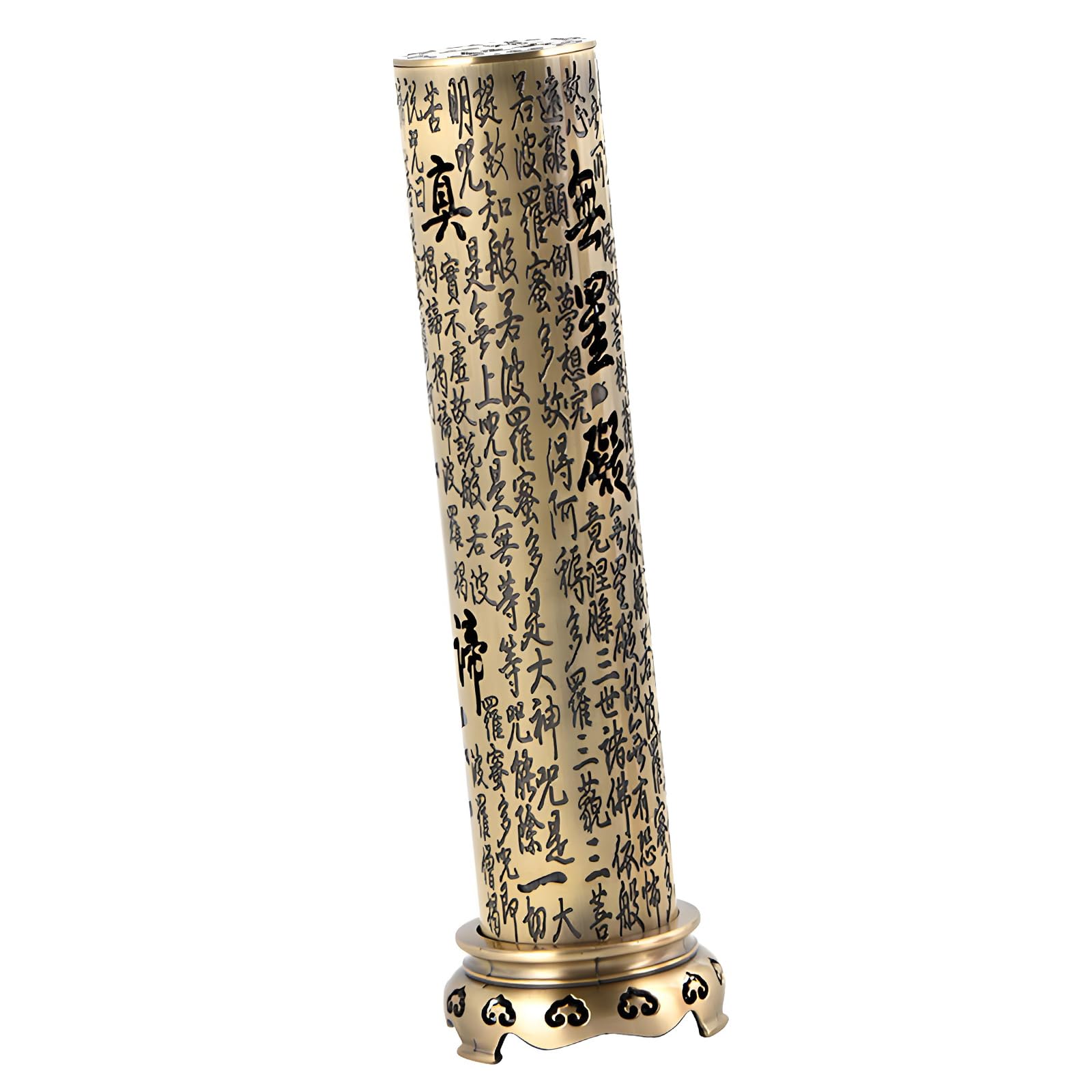 our fave Antique Metal Vertical Incenses Burners with Heart Sutras Carvings Hollow Cylinder Censers for Meditations Home Decors Vertical Scented Stove