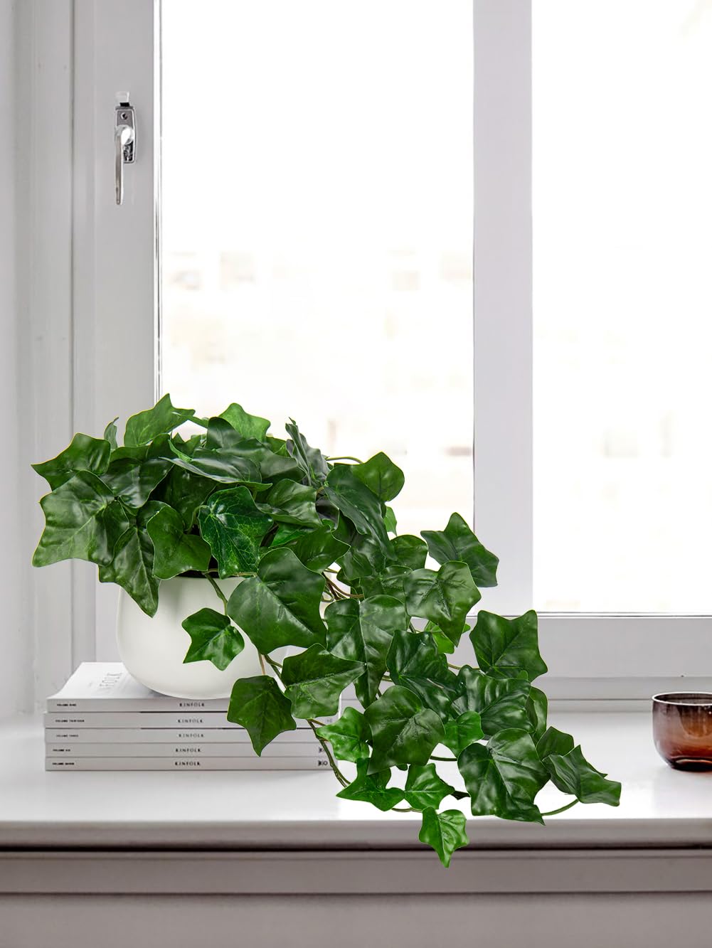 Hollyone Artificial Plants in Ceramic Pots, Fake Ivy Leaves Decorative Faux Potted Plants - Image 4