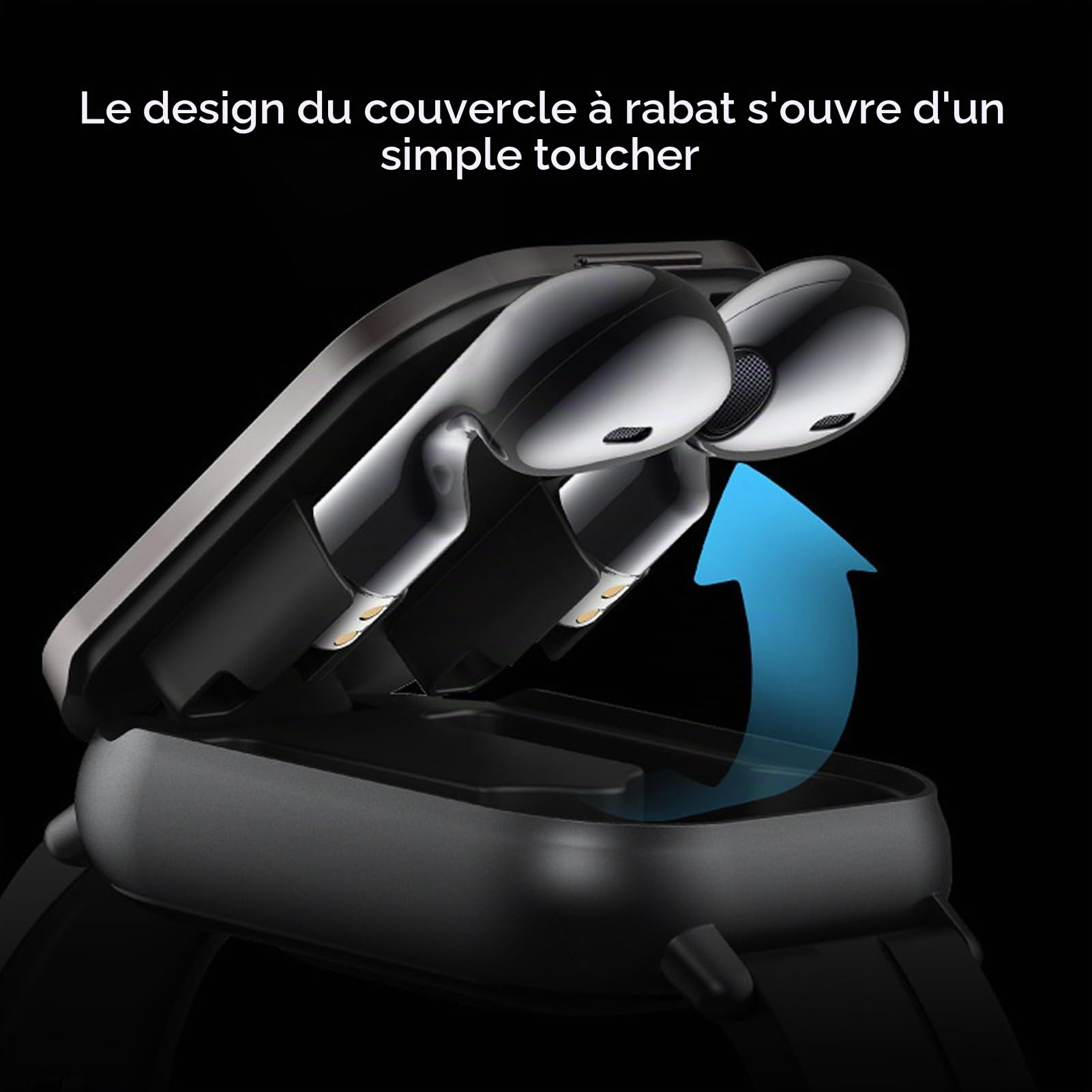 Sxhlseller Montre Intelligente avec Écouteurs Bluetooth, Étanche IP67, Batterie 250mAh et Tracker Santé, pour Fitness, Sommeil et Appels