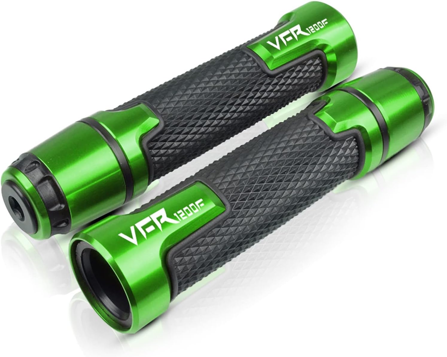 for Honda VFR1200F VFR1200 F 2010-2015 2016 2017 Motorcycle Handlebar Grips 7/8" 22mm Anti Skid Rubber Grips Caps Plugs Handle Bar Ends (Color : Green)