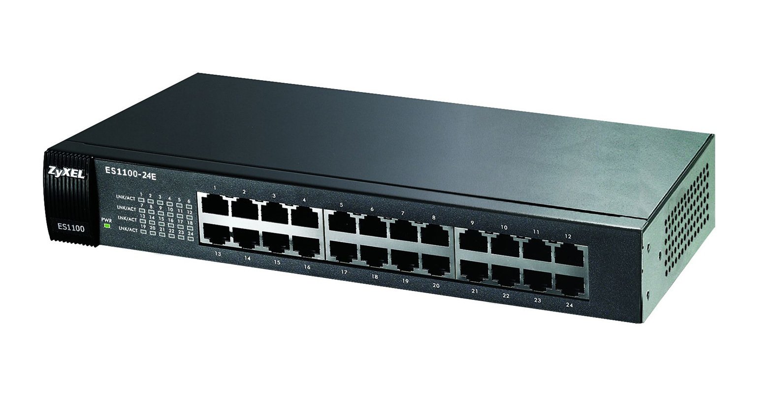 ZYXEL ES1100-24E Commutateur réseau Non géré Noir - Switch de réseau (Non géré)