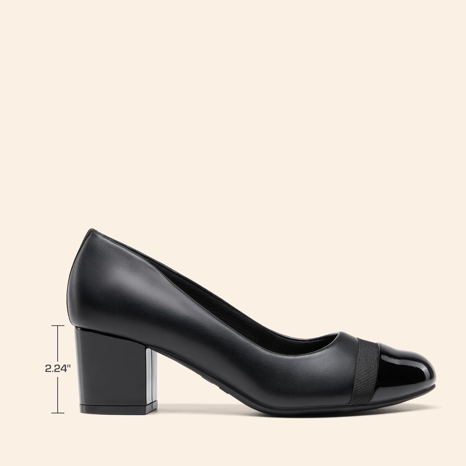 DREAM PAIRS Women's Pumps Low Chunky Block Heel Dress Shoes Closed Round Toe Comfortable Heels - Image 3
