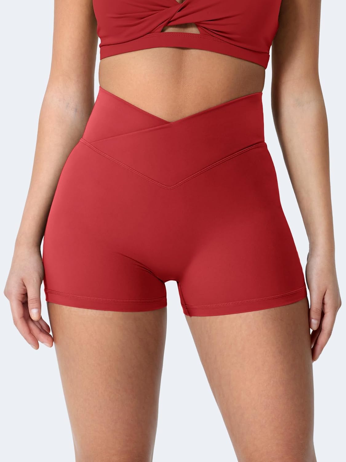 YEOREO CoreFlex Scrunch Workout Shorts with Pockets Charm Gym Biker Shorts for Women High Waisted Booty Yoga - Image 2