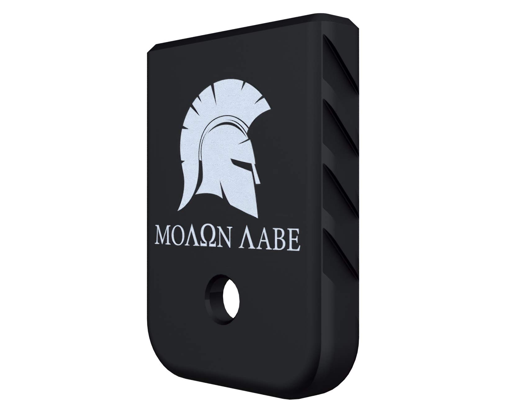 Rowe Tactical Magazine Base Plate for Glock Gen 1-5 - Black (Angle Serrations) Molan Labe II Graphic - Fits 9mm .40 Cal .357 Sig 45 Gap
