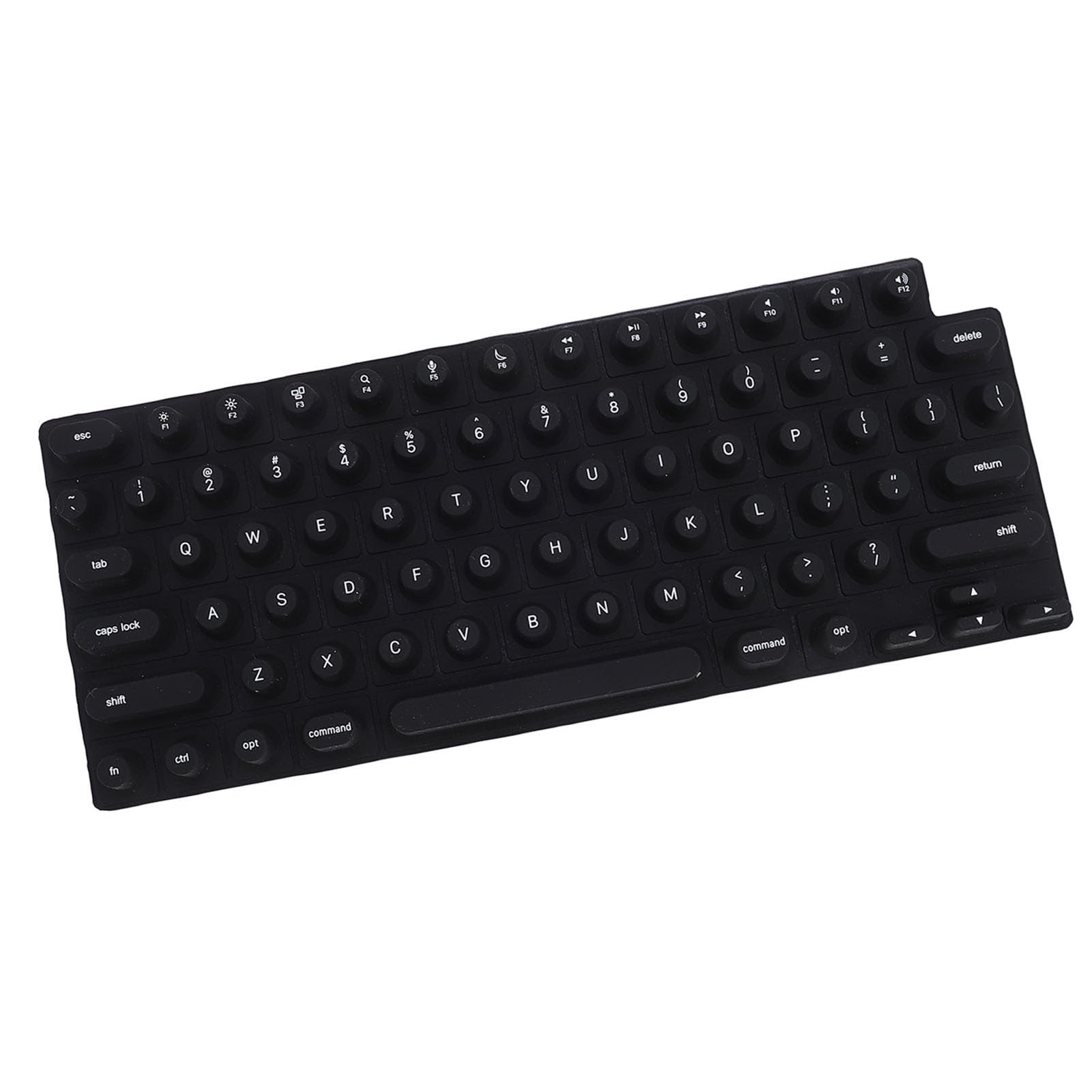 Teclado para Uñas Largas, Tipia Tipo Teckboard Cubierta de Clavos Largos Burbujas Burbujas Strism Silicona Cómodo Tipificación de Uñas Levantadas Tipando de Uñas para OS X (BLACK)