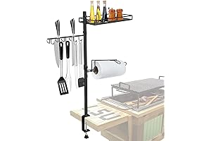 3-in-1 Grill Accessories Organizer, Grill BBQ Caddy for Blackstone Griddle Accessories,Outdoor Barbeque...