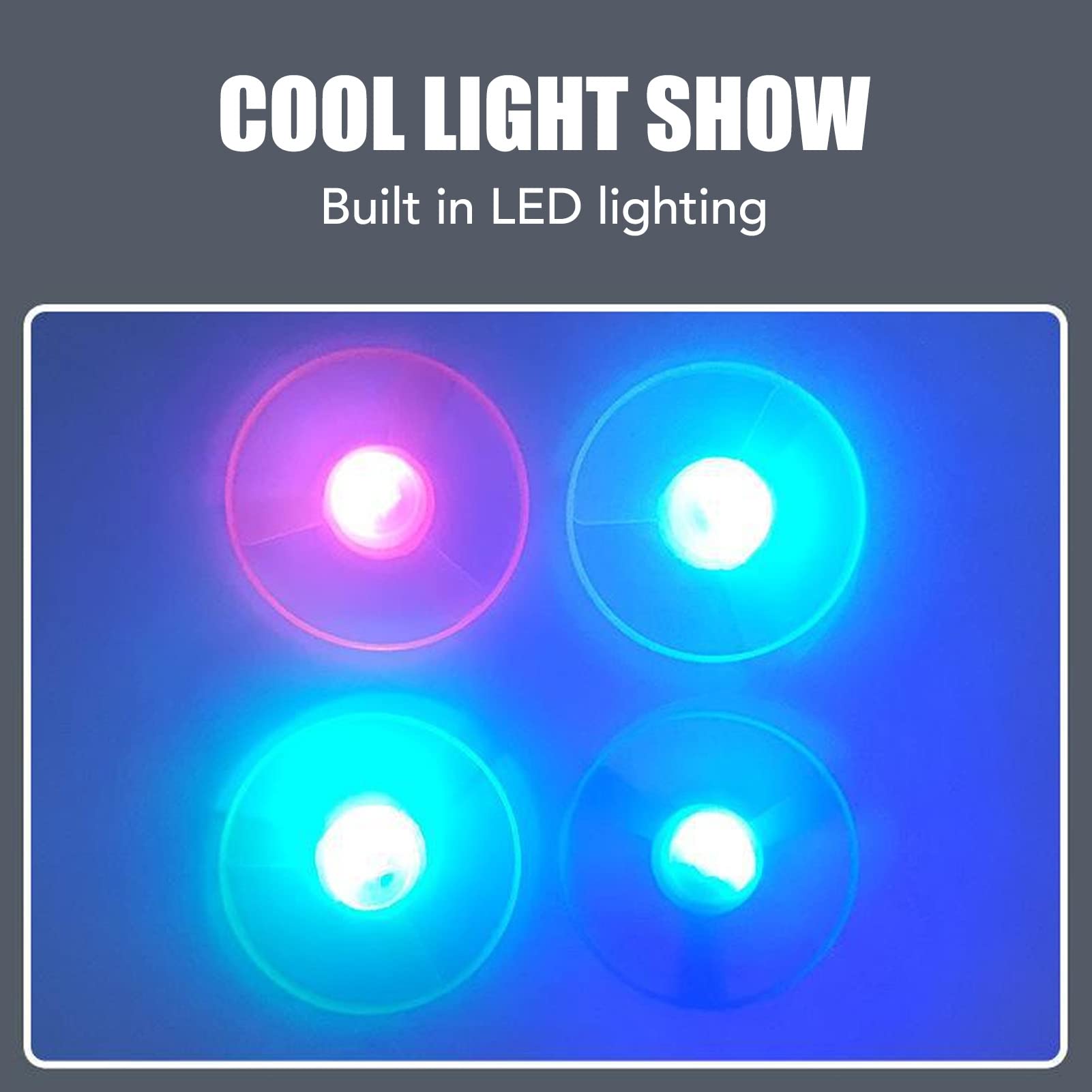 RiToEasysports Juguete Lanzador de Disco Volador, 3 en 1, Pistola de Giroscopio de Platillo Volador, Fácil Instalación, Juguete de Giroscopio de Disco Volador para Niños, Luz LED, Seguro