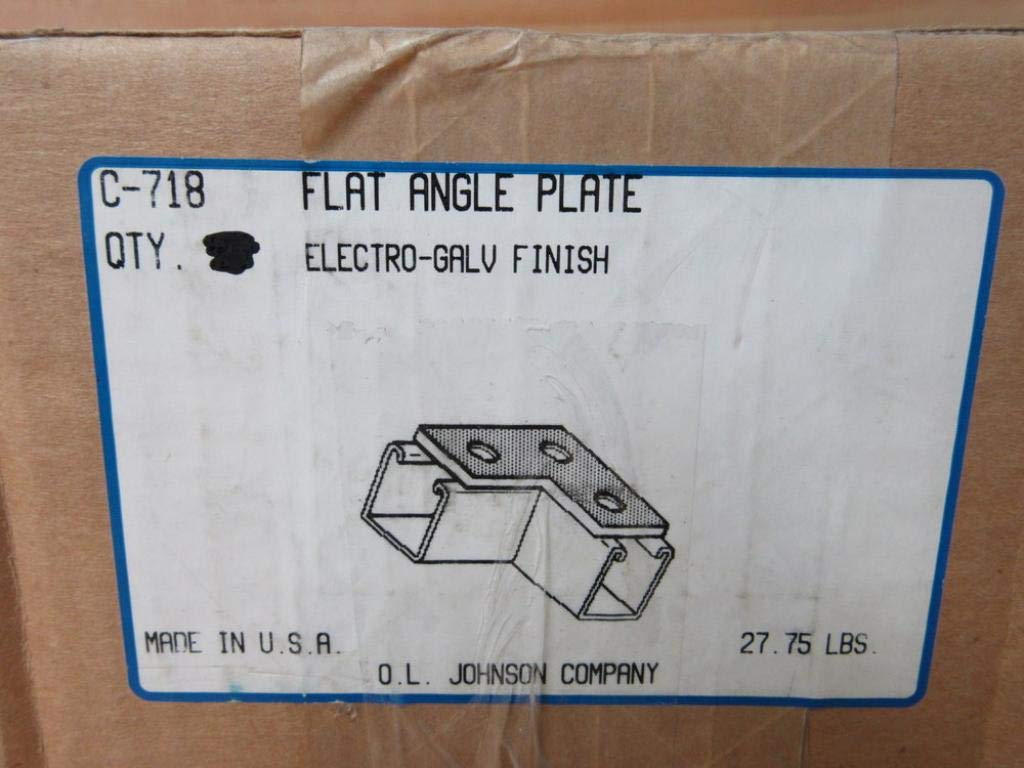 OL Johnson C-718 C718 Flat Angle Plate (Pack of 19)