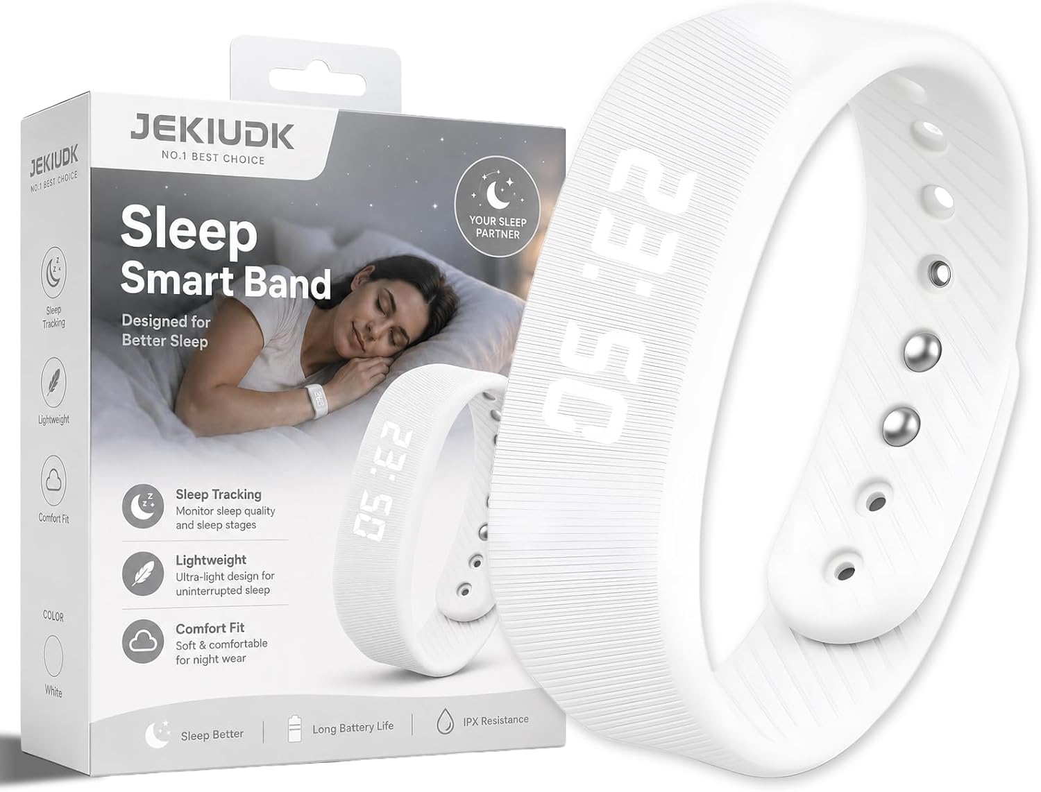 Photo 1 of JEKIUDK Vibrating Alarm Wristband Clock