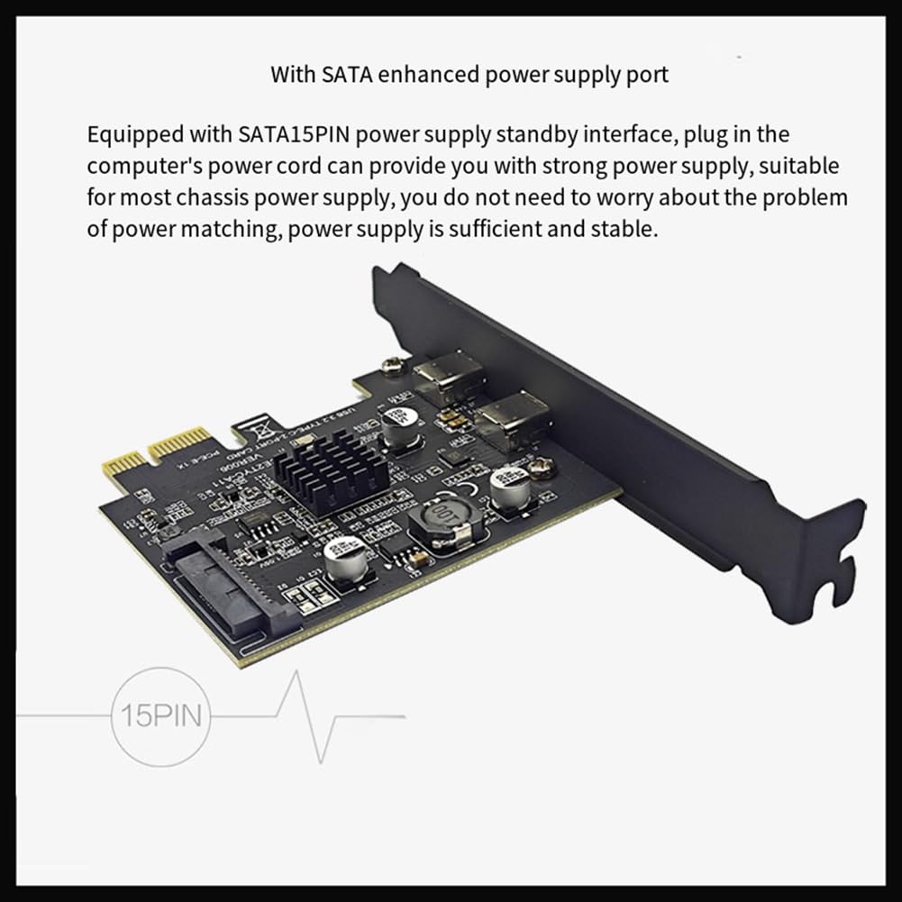 Amazon | Eeskvrebuz 新しい 2 ポート TYPE-C PCIE カード PCI Express