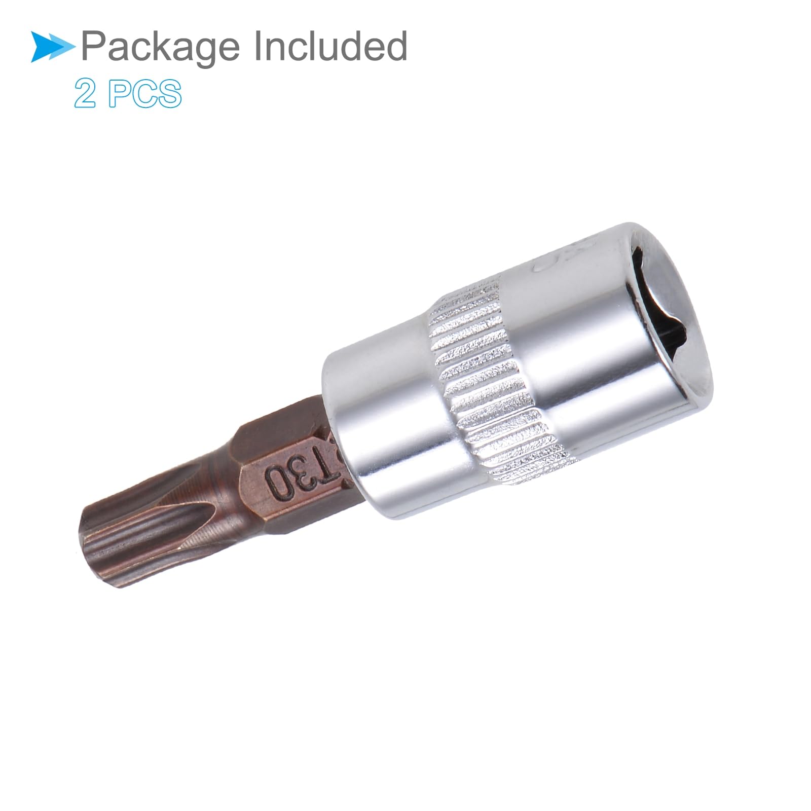 Chiave a Bussola Torx, Metrico T30 Punta 1/4" Attacco 1,5" Lungo, Acciaio Legato S2 Temprato al Cromo-Vanadio - (Applicazioni: per Applicazioni Fissaggio) 2pz