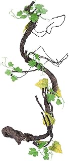 Vinhas de répteis, répteis artificiais, videiras, escaladores, selva floresta, ramo dobrado, terrário, decoração para lagartos camaleão, lagartos e lagartos