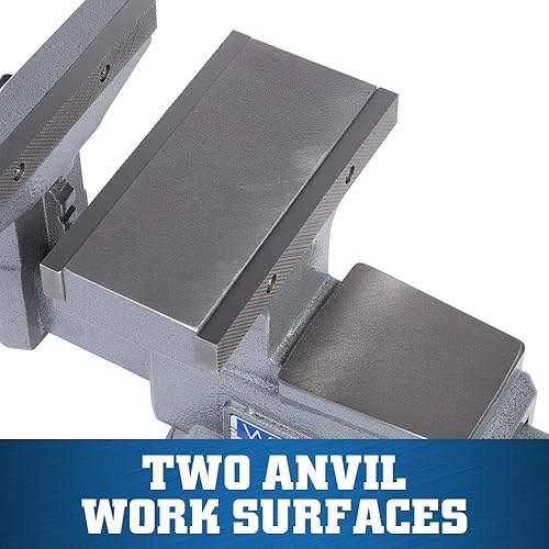 Miniatura 5 de Wilton Tornillo de banco reversible, 8 pulgadas de ancho de mandíbula, 9-1/4 pulgadas y 14-1/2 pulgadas de apertura de mandíbula, garganta de 4-3/4