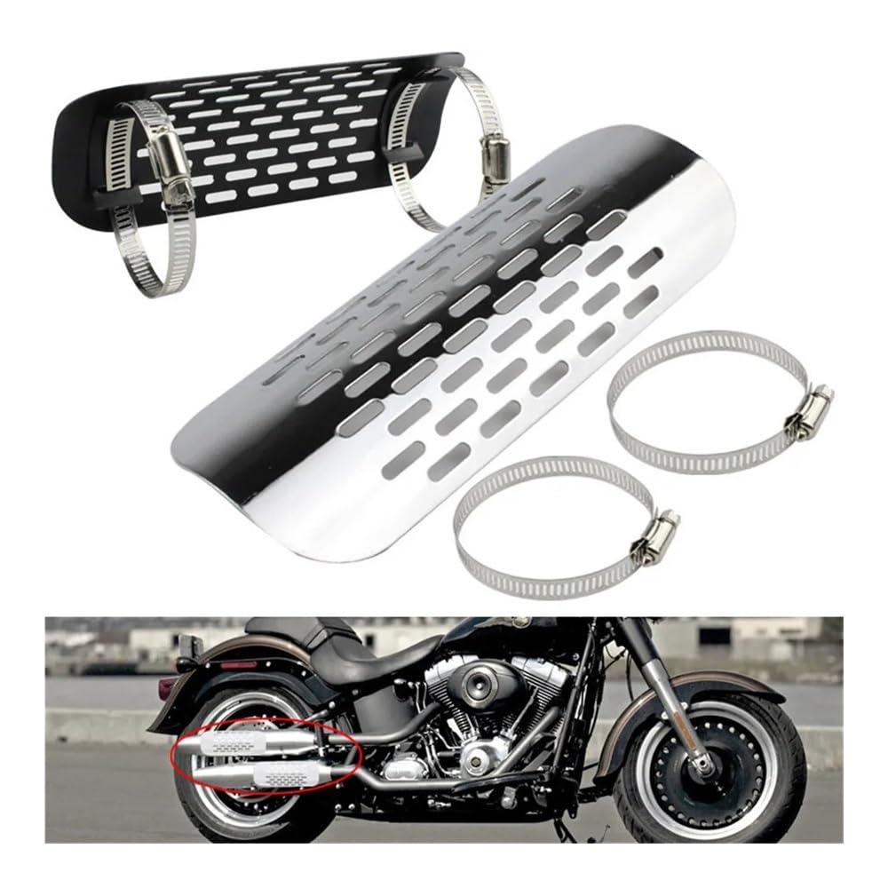 Thermique Bouclier Couvercle de Protection Thermique Universel pour Silencieux de Moto, Protecteur de Tuyau d'échappement Anti-brûlure (Color : 2)