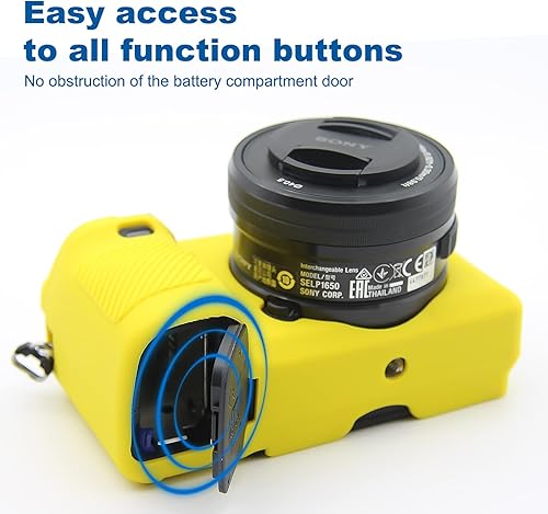 Miniatura 10 de Easy Hood Funda para cámara digital Sony Alpha A6100 A6300 A6400 ILCE-6100 ILCE-6300 ILCE-6400, carcasa de silicona suave antiarañazos, funda