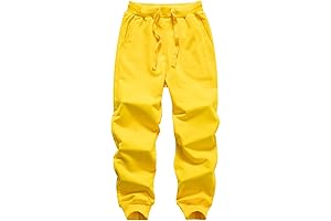 Boys' Solid Color Drawstring Cotton Sweatpants Jogger Pants for Kids