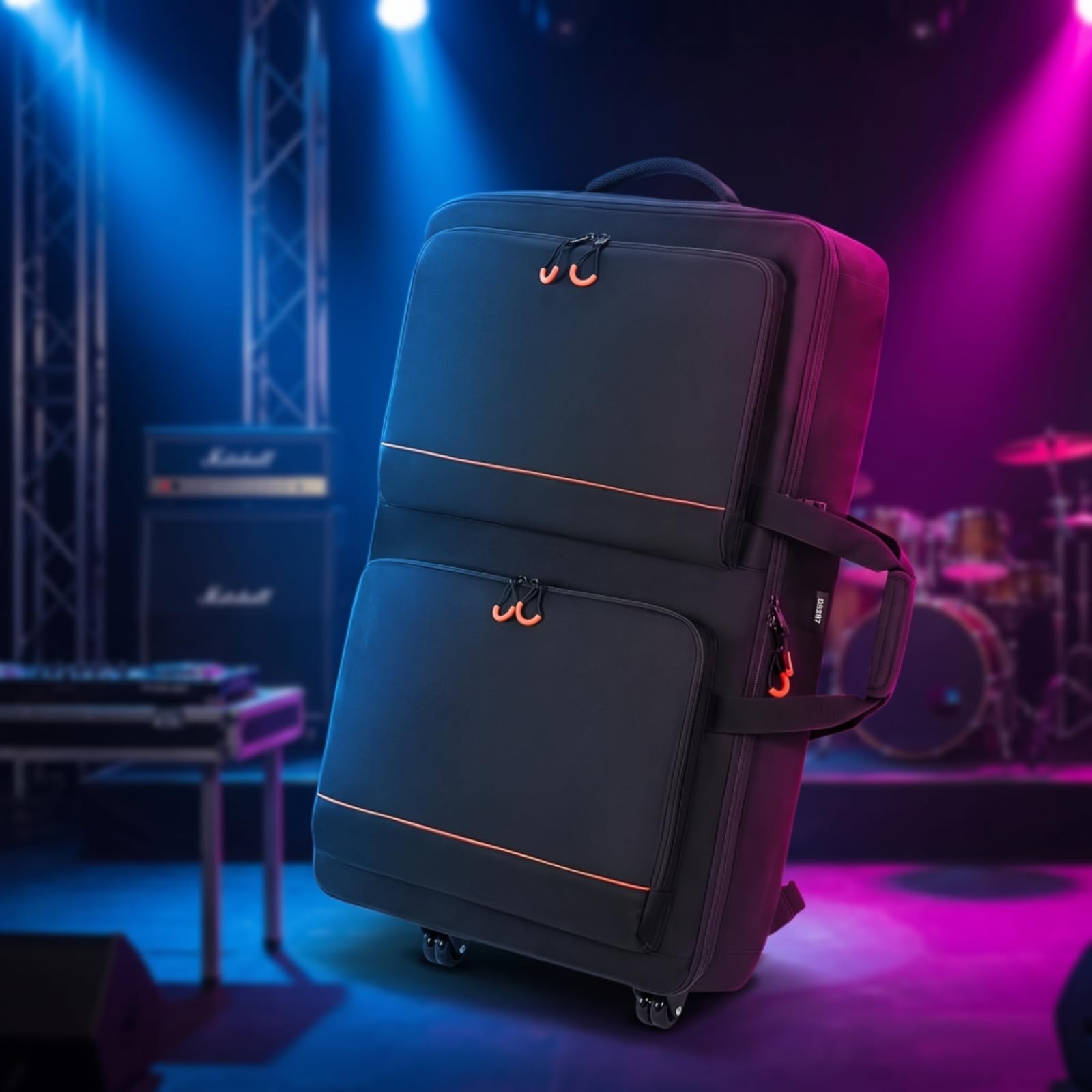 Zaino con Scomparto Anteriore Imbottita Borsa Grande Capacità Custodia per, Concerti
