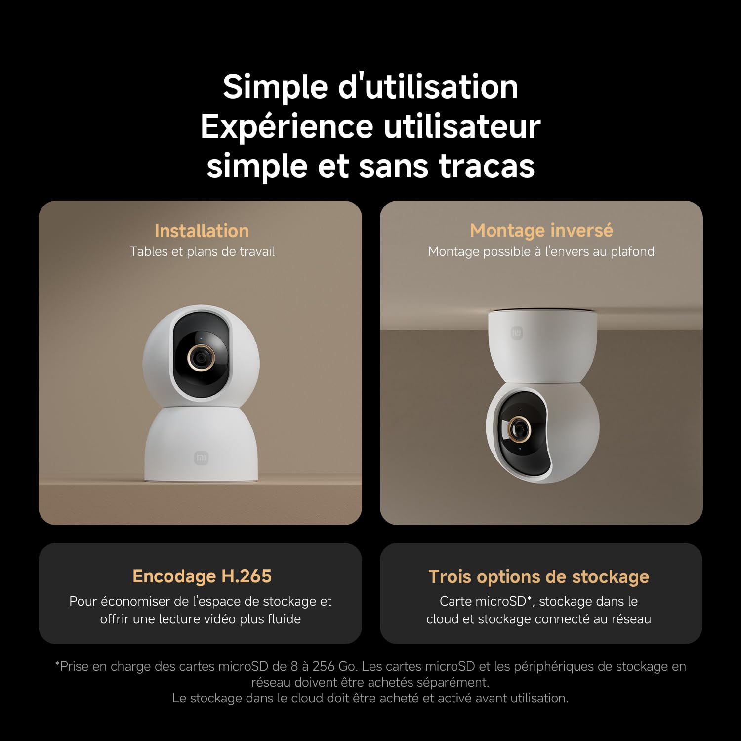 XIAOMI C500 Camera Interieur, 3,5K 6MP 360° Caméras de Surveillance, Alexa | Détection Personnes/Animaux, Suivi Auto, Couleurs Réelles En Faible Luminosité, Audio Bidirectionnel, Wi-Fi 6 2,4/5 GHz