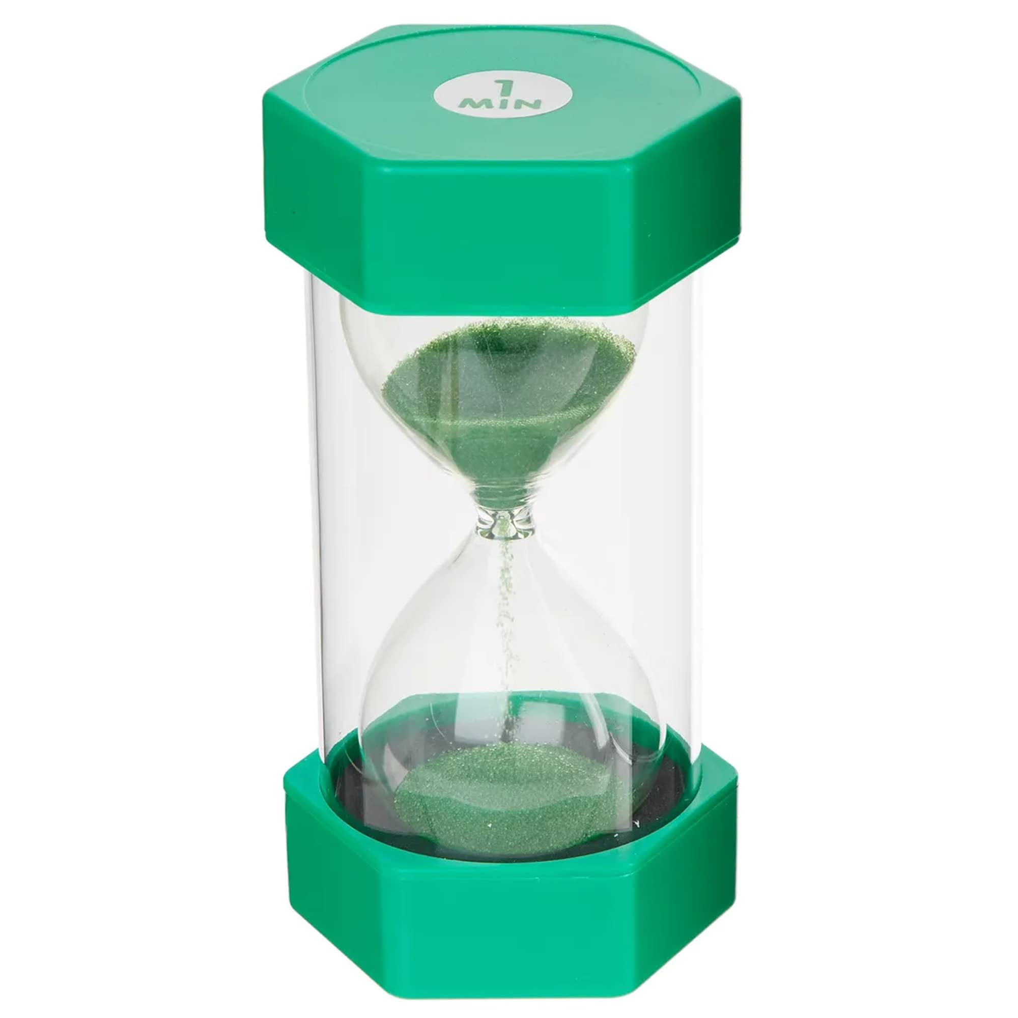 Temple Jumbo Sand Timer for Kids- Colorful and Attractive-Easy to Operate- Visual Tool for Kids- Learning Tool (1 Min - Green)