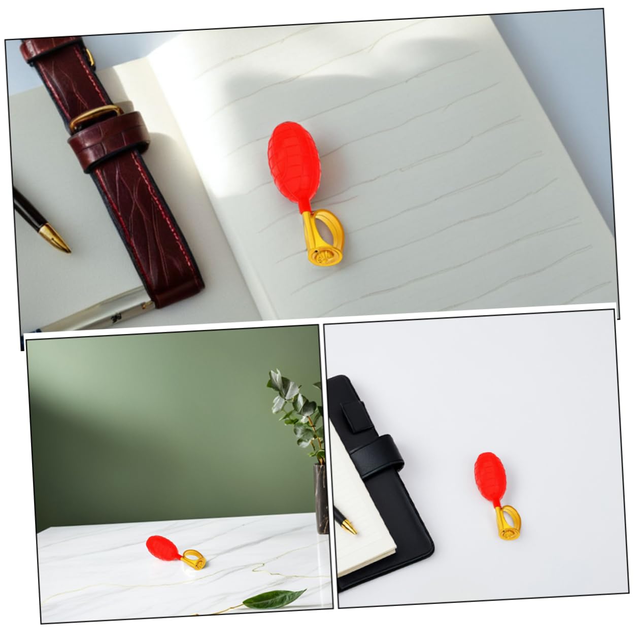 Gatuida 3 Pezzi Anello spruzzatore d'Acqua per Tutta la Anello Divertente umoristico Giochi d'Acqua complicati Giocattolo ad con spruzzo d' plastica Rosso