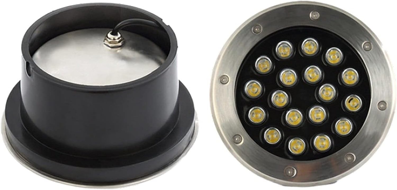 Underwater Pond Lights Ground Light 110-230V High Recessed Ground Light Full Stainless Steel(Cold White