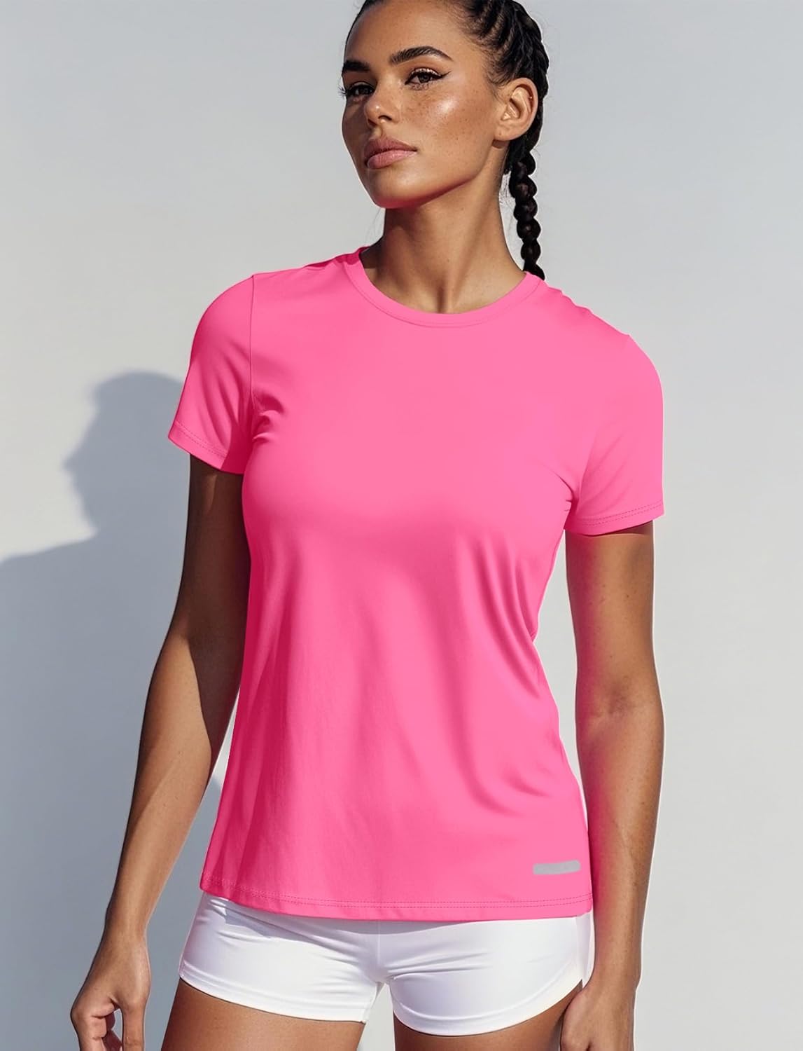 Zengjo Women's Short Sleeve Running Shirts UPF 50+ Sun Protection SPF Quick Dry Athletic Workout T-Shirts - Image 3