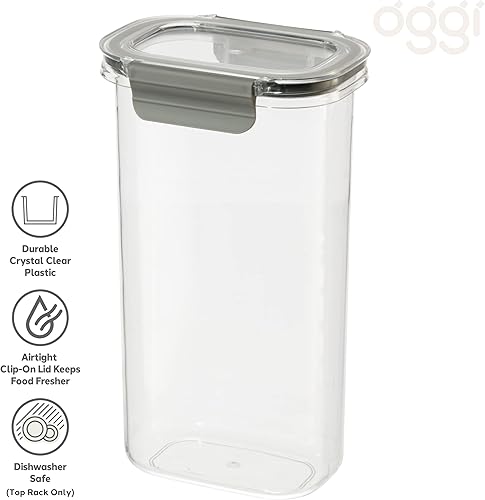 Miniatura 2 de Oggi Clarity - Contenedor hermético para almacenamiento de alimentos, a prueba de fugas, ultra transparente, sin BPA, recipiente sellable con tapa,