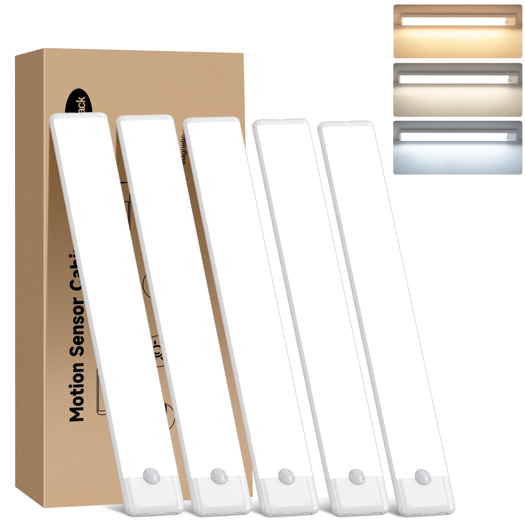 YLXS Motion Sensor Under Cabinet Light 5-Pack