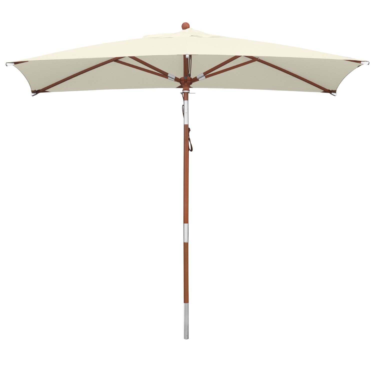 anndora Sonnenschirm 2,5 x 1,5 m eckig Gartenschirm Knicker mit Knickgelenk - Farbwahl