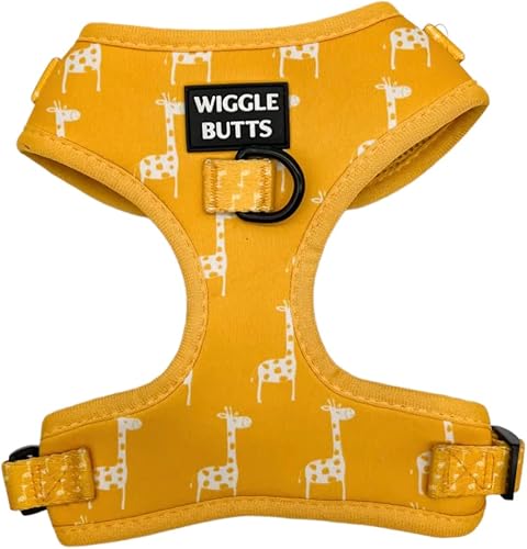 Juego de arnés para perro con estampado de jirafa + correa (M)