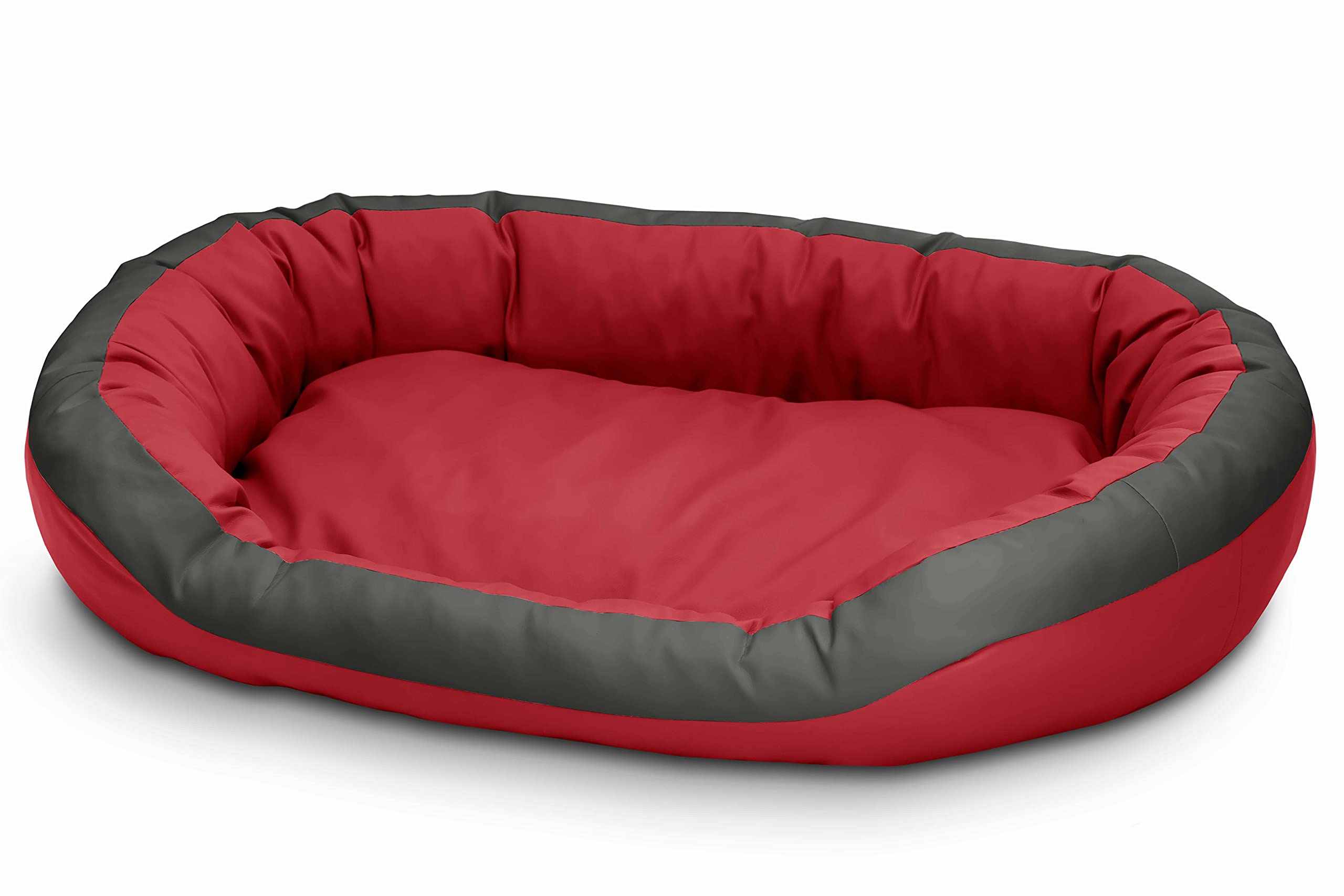 Cama para perros de cuero ecológico, suave para perros medianos y grandes, cama mullida para perros, sofá Luxus XL/XXL