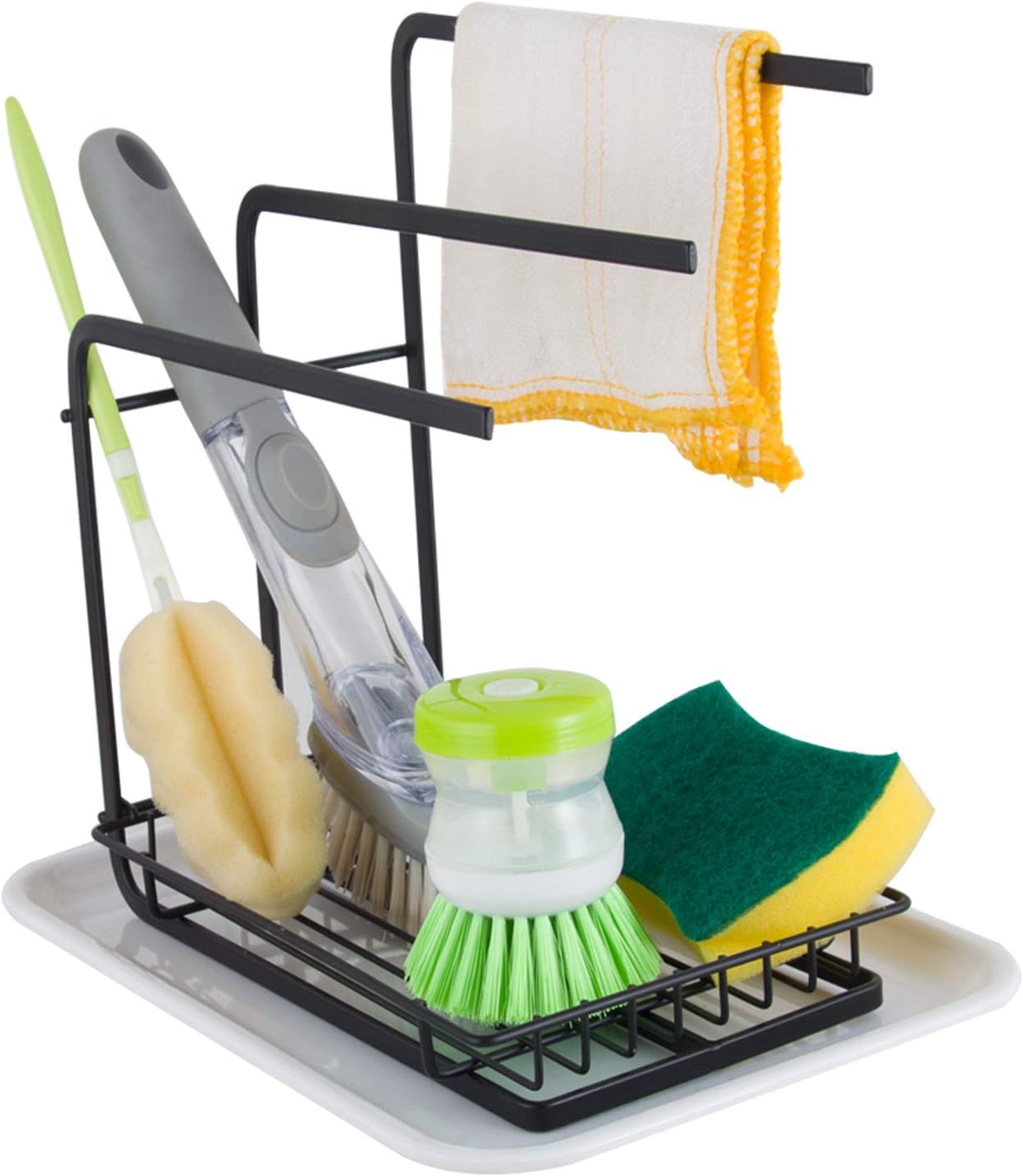 Buy Multi Function Sink Sponge Organizer And Brush Sink Caddy Metal Kitchen Sink Storage Basket For Sponges Scrubbers Dish Brushes Dishcloth Plastic Dish Washing Gloves Dishcloth Holder Online In Taiwan B07n2jm7d3