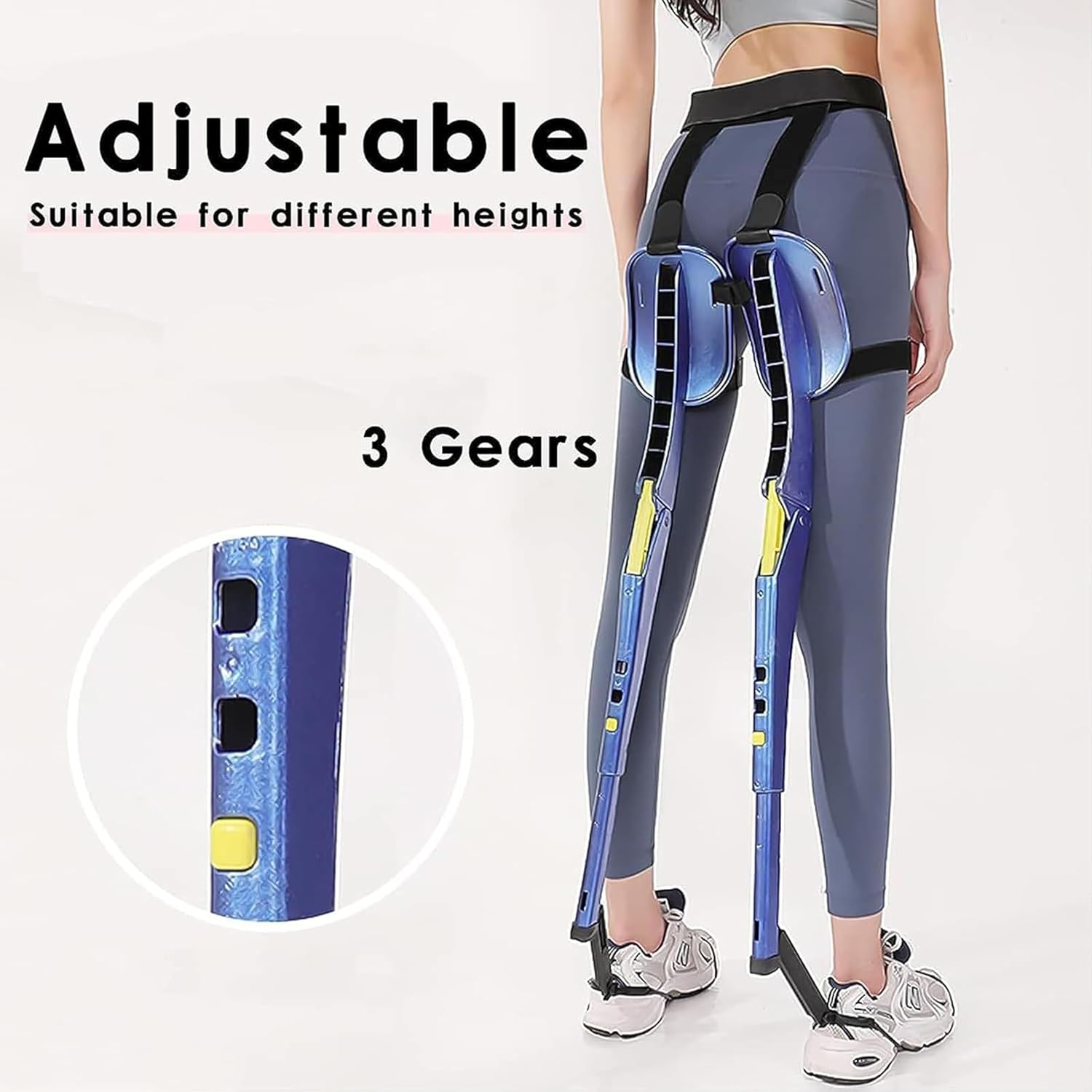 Portable Wearable Leg Ergonomics Lightweight Seat, Foldable Invisible Seats 3 Gear Adjustable Heights, Suitable Wearable Chair Carpenters, Photographers
