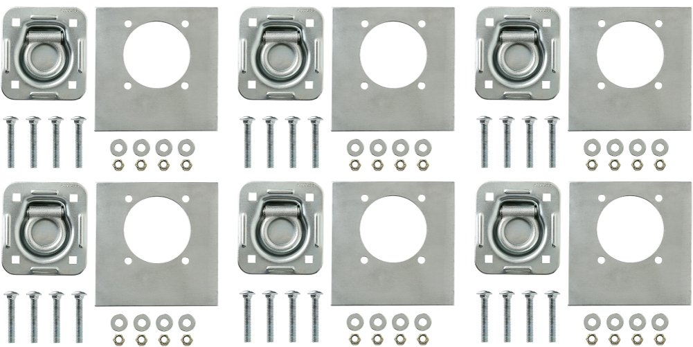 recessed pan d ring trailer tie downs