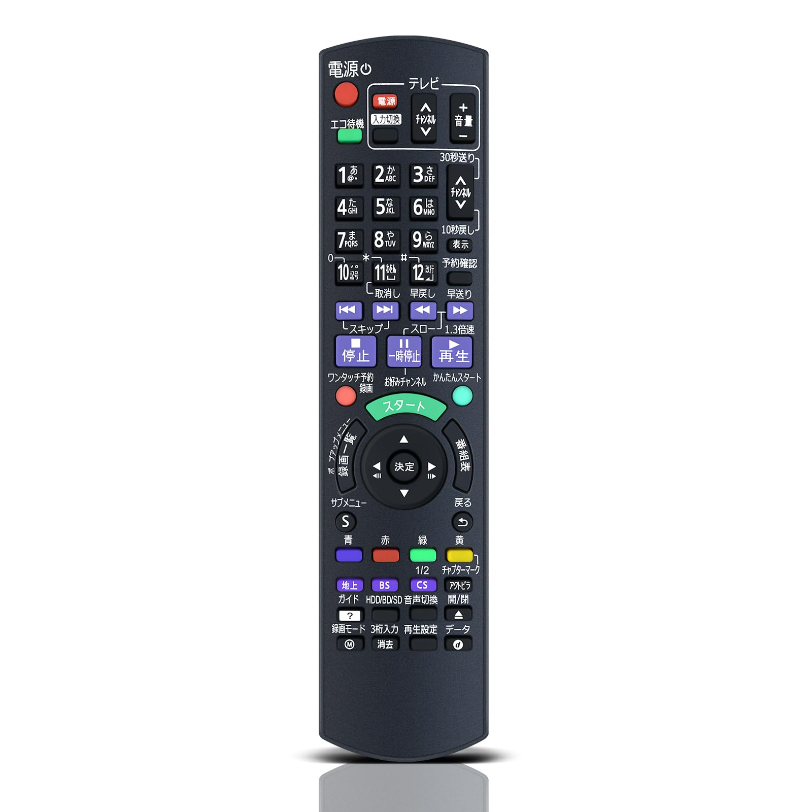 ブルーレイリモコン N2QAYB000697 for パナソニック Panasonicリモコン パナソニックリモコン パナソニックブルーレイレコーダーリモコン panasonic bdir6 リモコン DMR-BRT230-K DMR-BRT220-K DMR-BRT220 DMR-BRT230 DMR-XE1 DMR-BR160-K DMR-BR130-K DMR-XE100-K対応