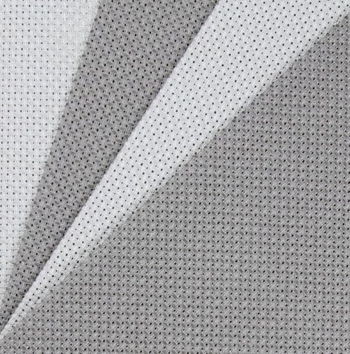 Image of KCS 4 pc of 12 inch x 18 inch(30cmx45cm) 14CT Counted Cotton Aida Cloth Cross Stitch Fabric (Medium Grey+Dark Grey)