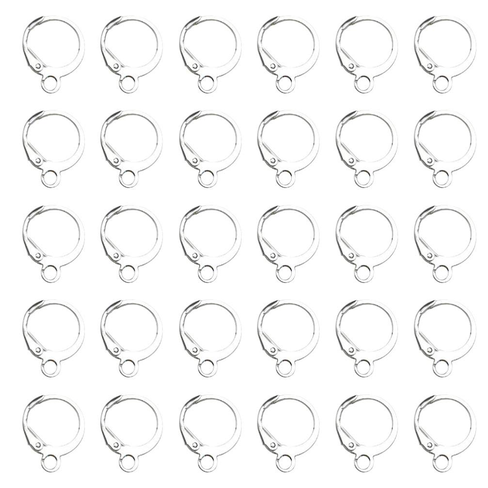 EXCEART100pcs Round Lever Earring Hooks DIY Earring Making Supplies for Jewelry Decoration and Accessories Copper Ear Buckle Hooks for Craft Projects