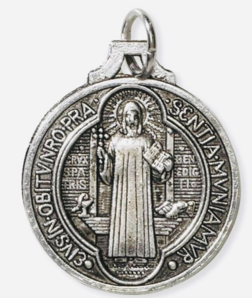 Westmon Works St Benedict Medal Set with Holy Cards Catholic Protection Saint Medallions, 5 of Each2