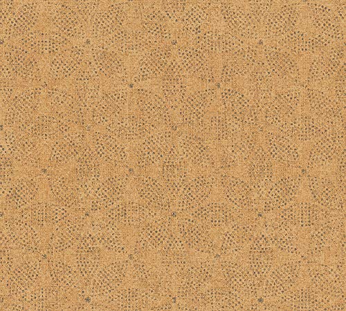 Geometric Wallpaper Ethnic Origin Non-Woven Wallpaper 10.05 m x 0.53 m Orange Black Made in Germany by A.S. Création 371761 37176-1 - Image 2