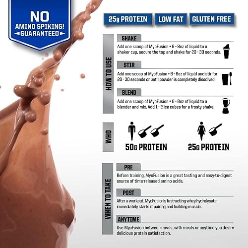 Vista 34 de Gaspari Nutrition Myofusion Advanced Protein, mezcla de proteínas con proteína de suero de leche, proteína de caseína y proteína aislada, baja