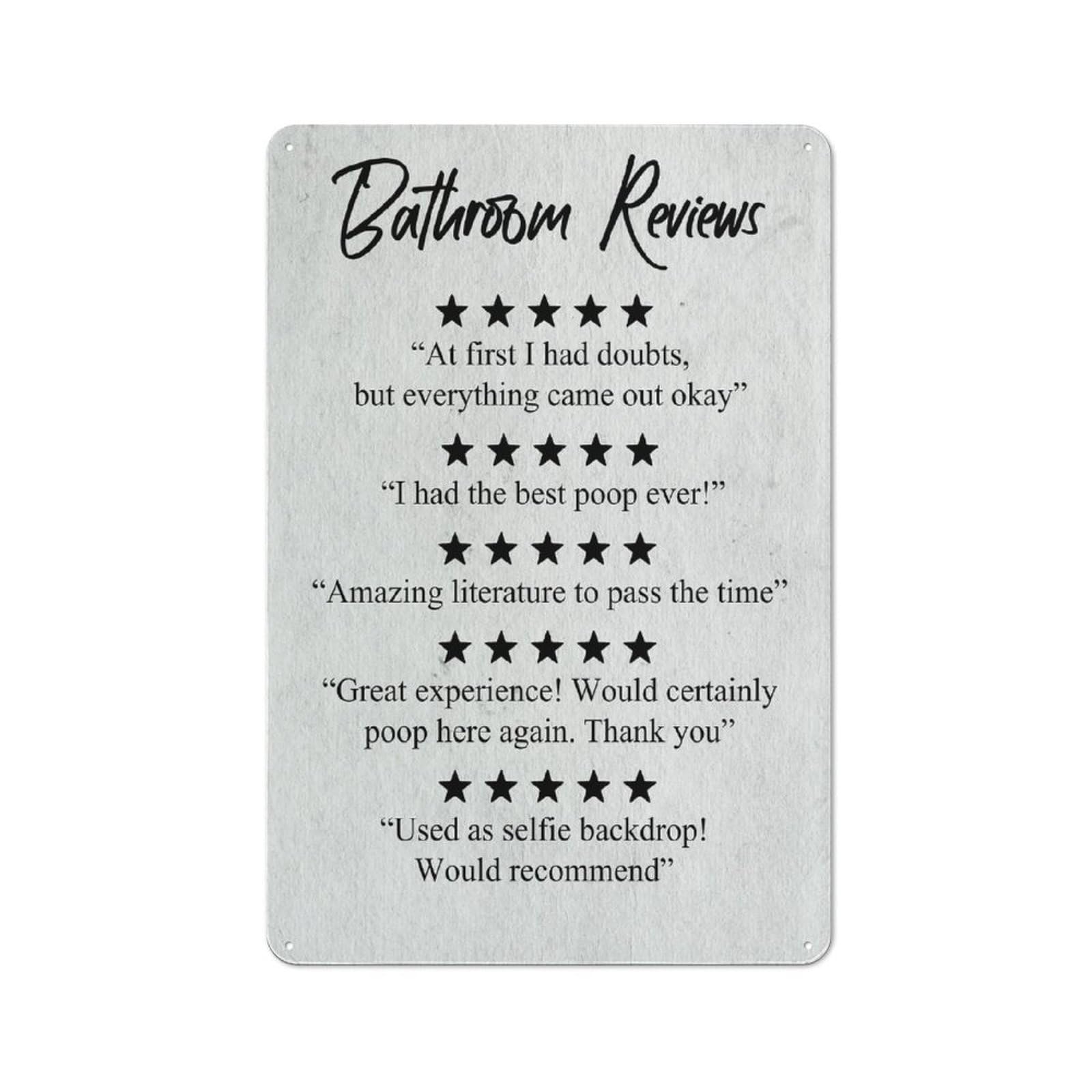Junmoney Bathroom Reviews Bistro Metal Sign 30X20cm, Vintage Cafe Wall Decor For Takeaway, Bar, Kitchen Or Counter Area
