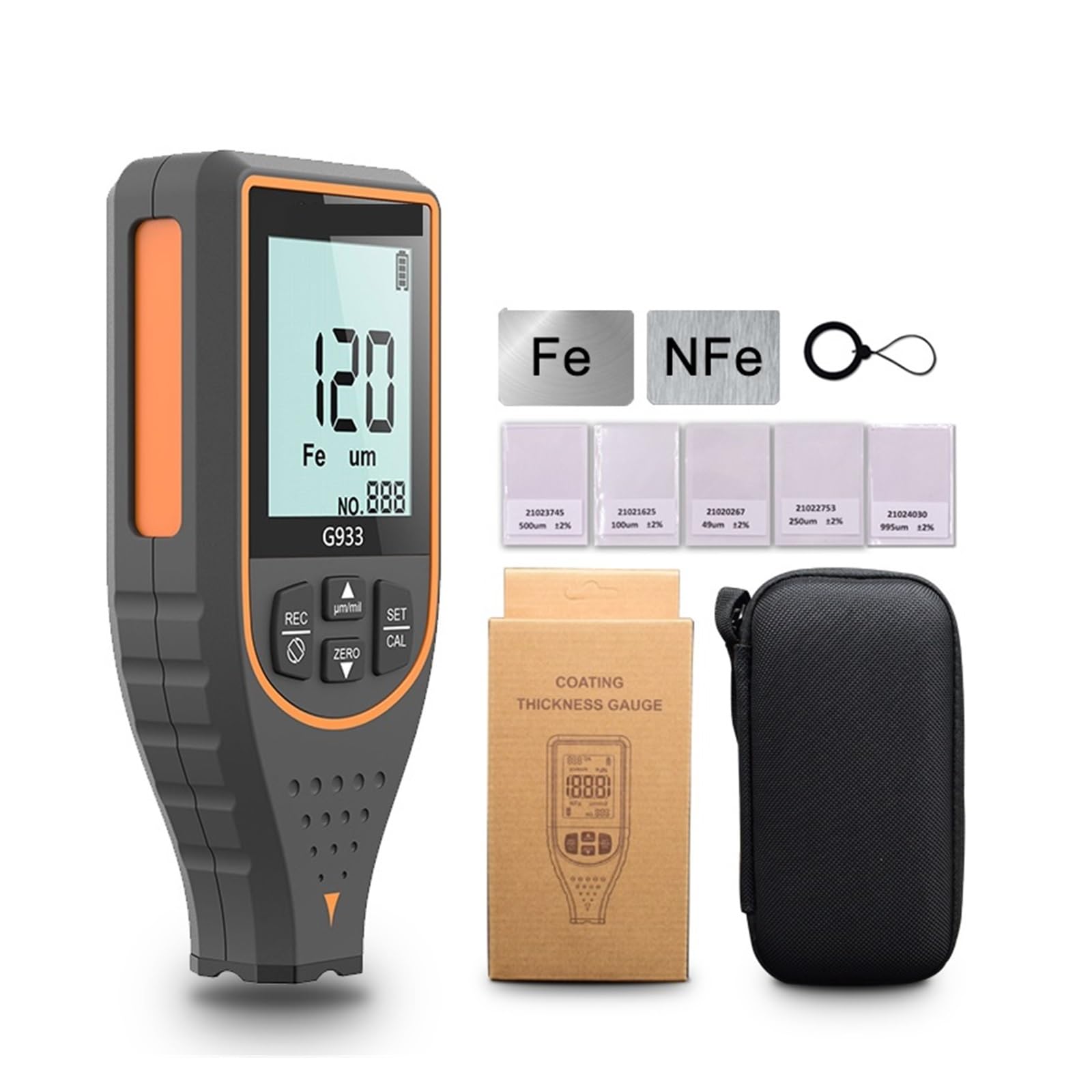 Amazon.co.jp: ポータブル塗装厚さ計 膜厚計 0-1700/0.1