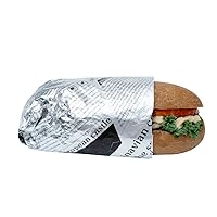Vista 16 de Restaurantware Foil Lux - Envolturas para sándwich de 12 x 12 pulgadas, 500 revestimientos aislados para cestas de alimentos, papel de periódico